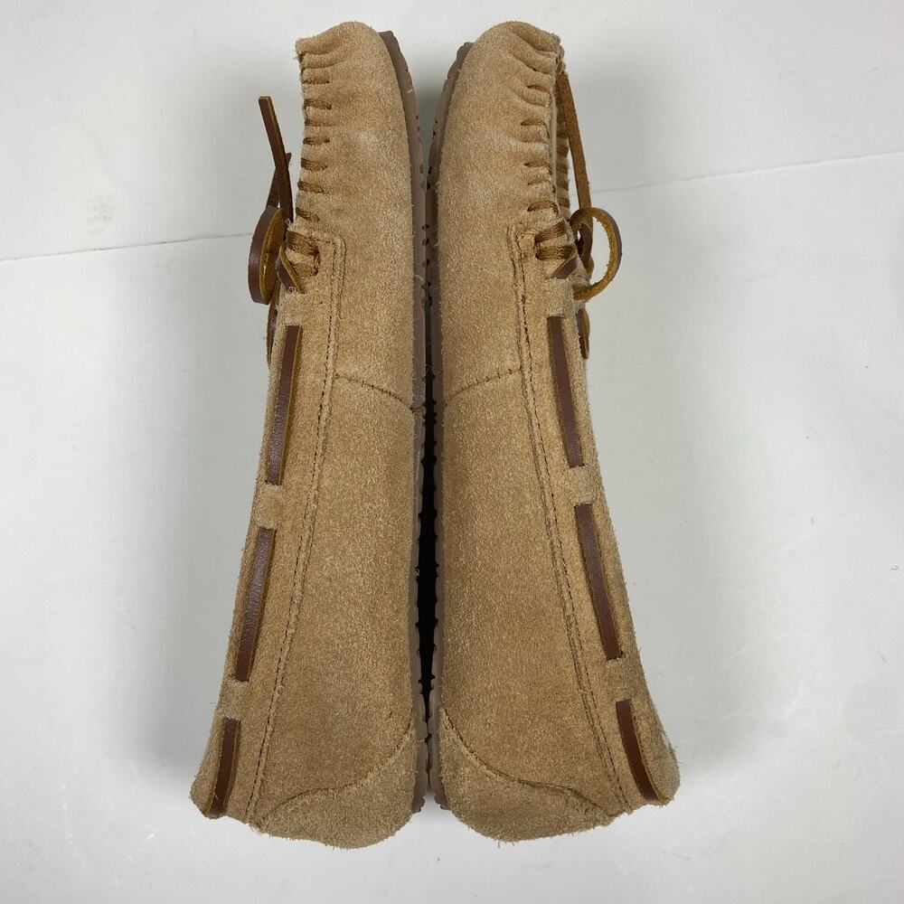 Minnetonka 4052 Suede Leather Slippers Faux Fur Lining Size 6 - Picture 8 of 8